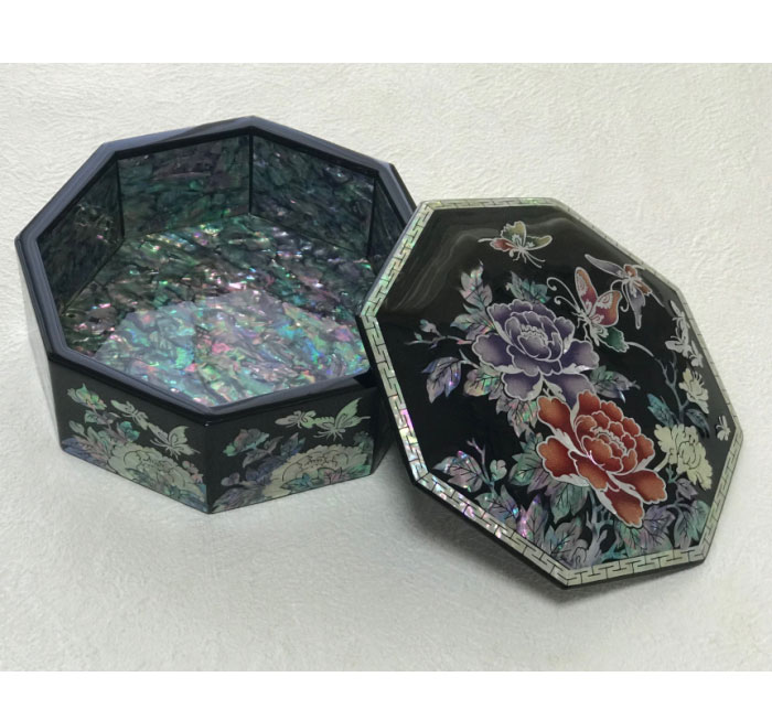 韓国 韓国螺鈿 螺鈿漆器 螺鈿 高級 螺鈿 細工 宝石箱 花 蝶 ジュエリー