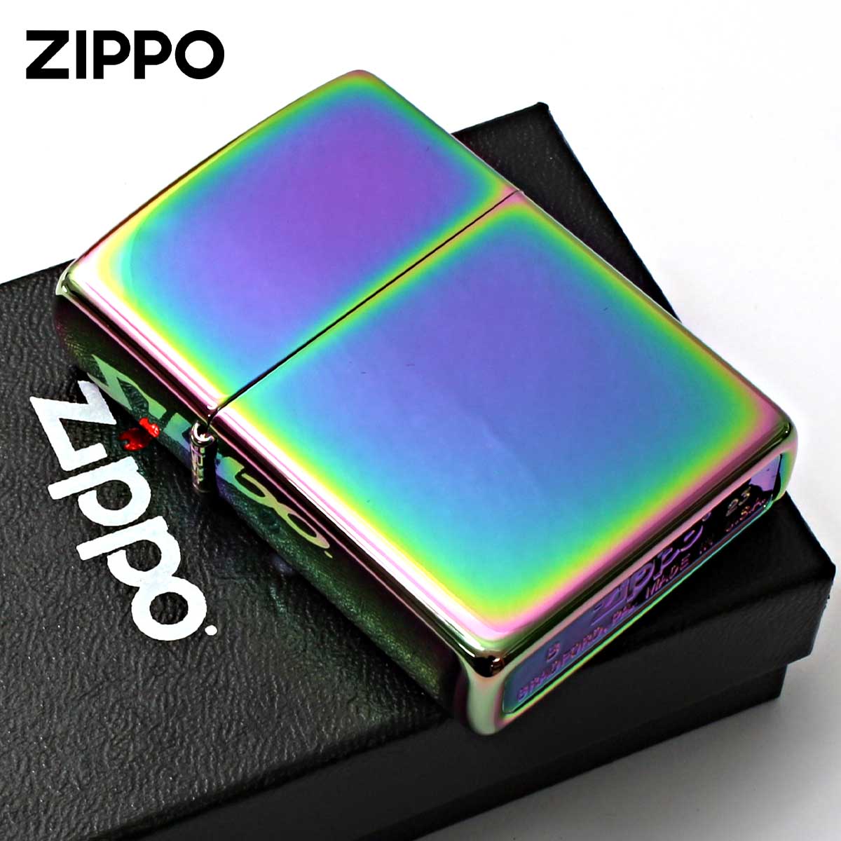 Zippo ジッポー 無地 虹 スペクトラム 鏡面 ポリッシュ SPECTRUM No
