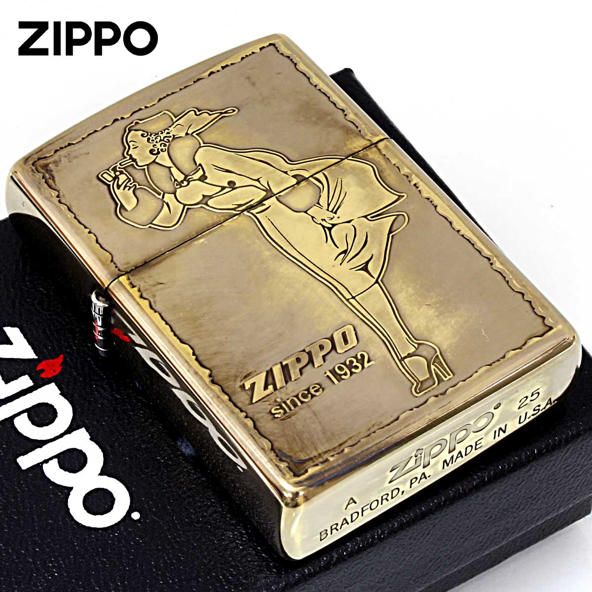 Zippo ジッポー アンテーク風 ウインディ Windy ユーズド A・WINDY