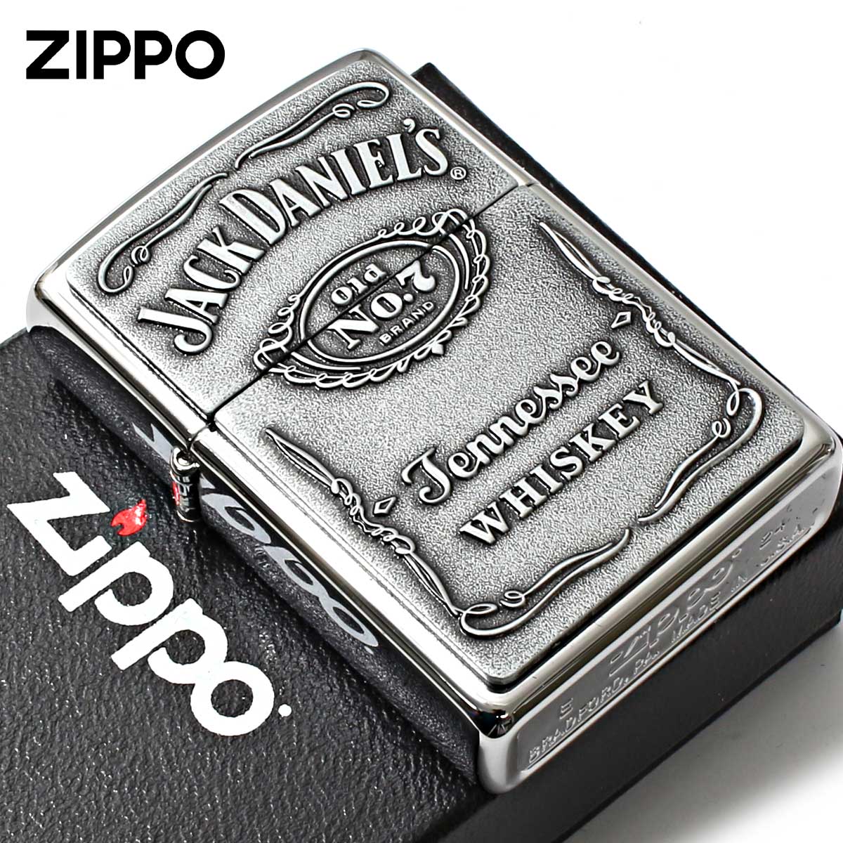 Zippo ジッポー ジャックダニエル 酒 ロゴ Jack Daniel's Label Pewter