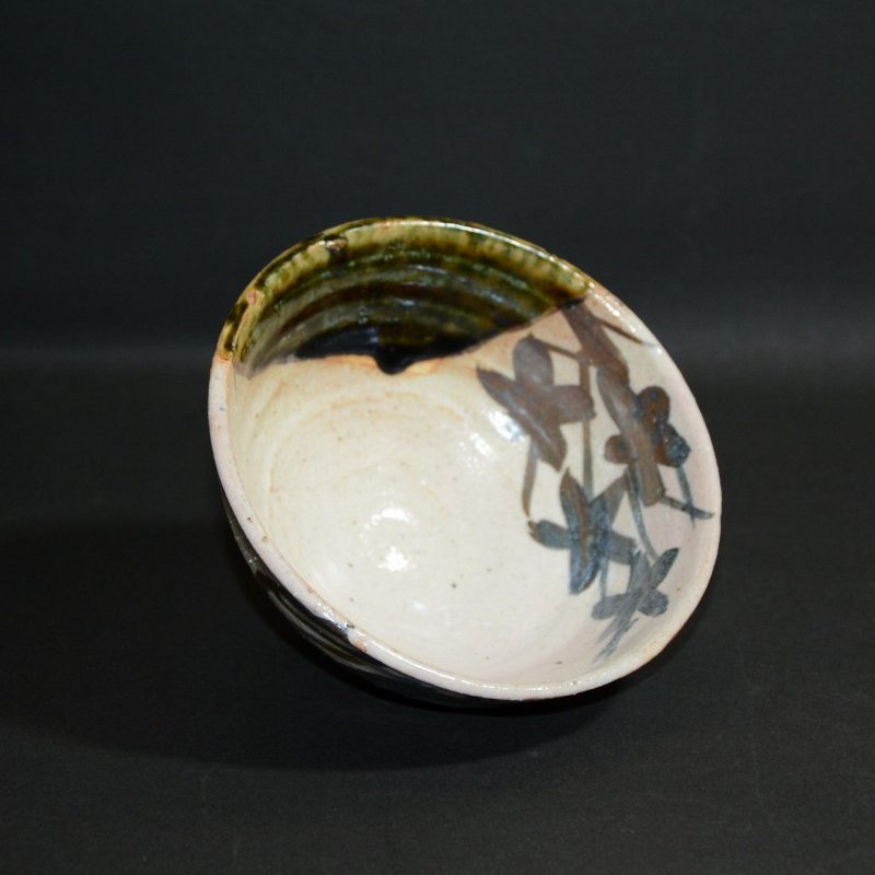 織部カニの絵ご飯茶碗｜4950円｜[美濃焼作家/早蕨窯/佐藤和次]｜和食器