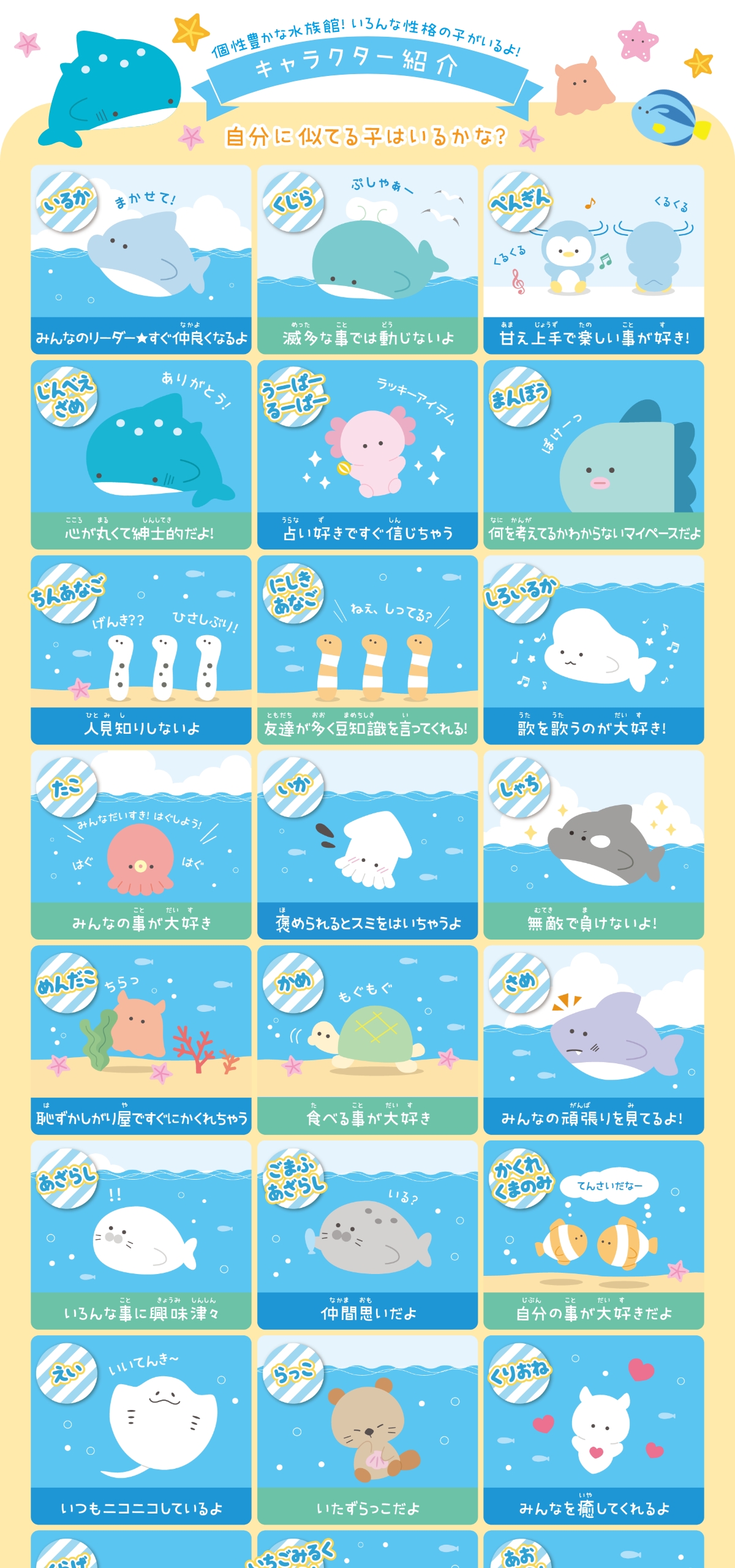 つぶらな瞳の水族館 全48種 全種類 プレゼント