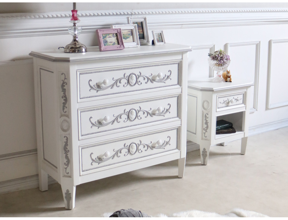 フランスカントリーコーナー/パールシリーズ/フレンチチェスト