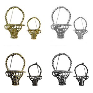 No.1032 バスケット型ブローチ | アクセサリー・ハンドメイドパーツの