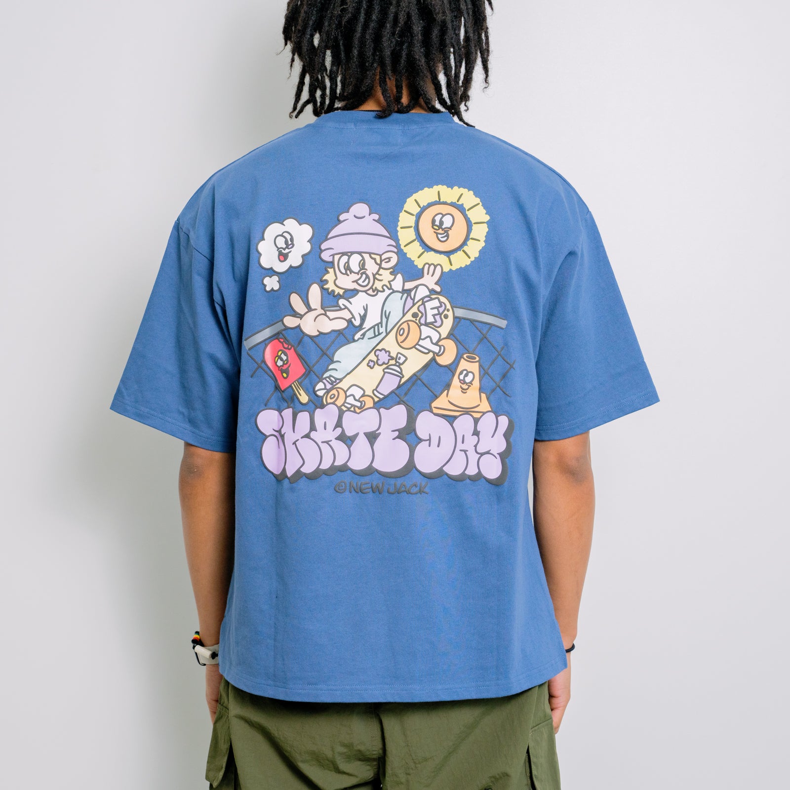 NEW JACK(ニュージャック)FRED SKATE DAY 半袖Tシャツ (メンズ