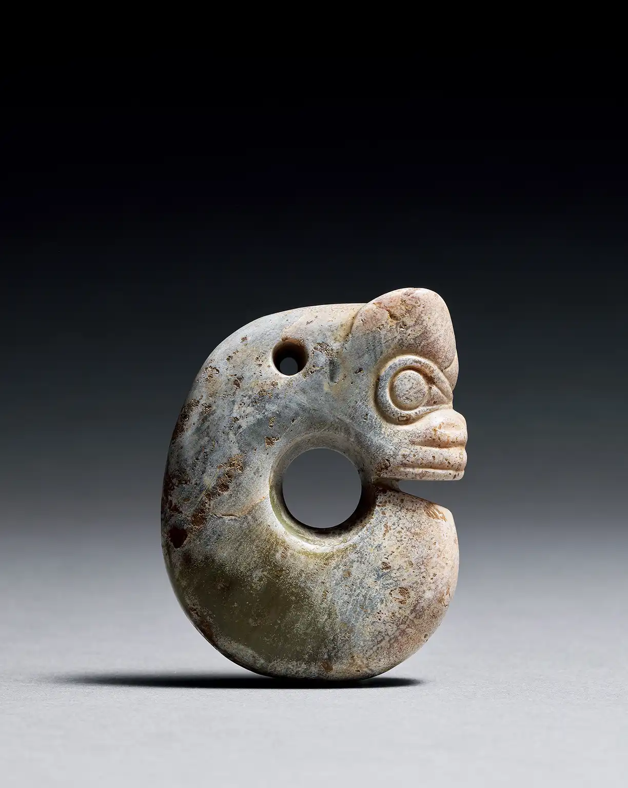 古美術 中国古玉 玉豚竜 紅山文化 C型 玉礼器 祭祀