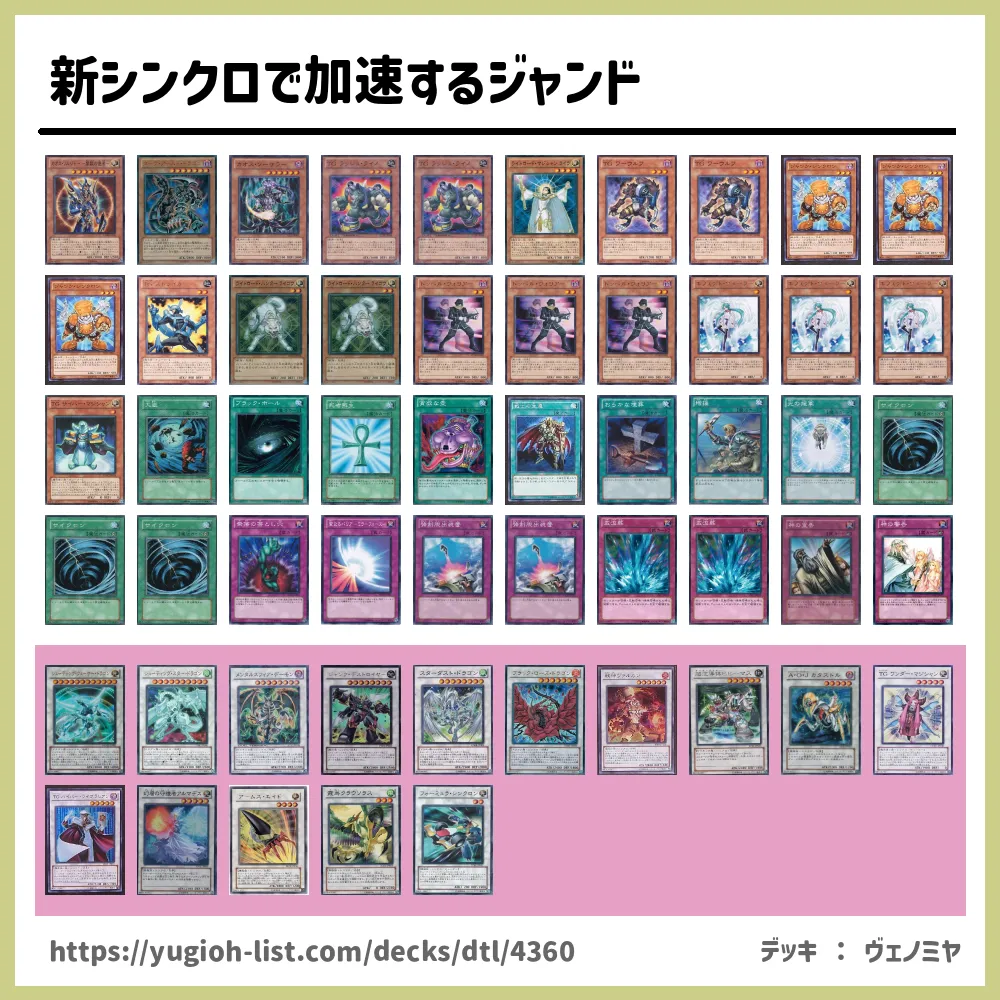 遊戯王 ジャンドシンクロデッキパーツ 遊戯王 ジャンド デッキ