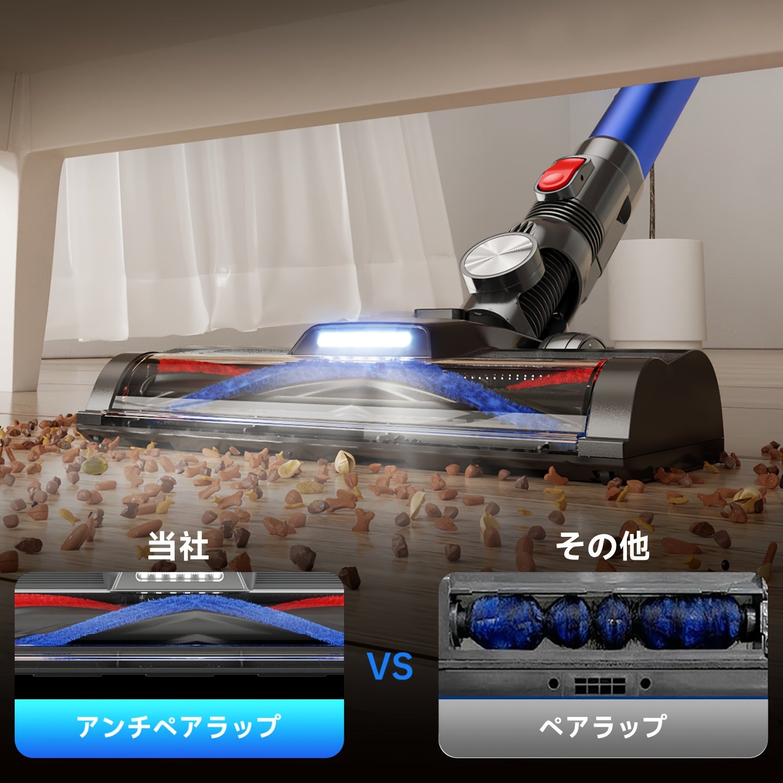 XINSHE A7 30000Pa 強力コードレス掃除機、取り外し可能なバッテリー