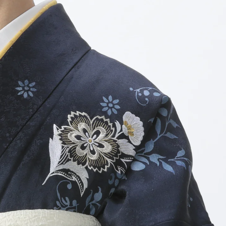 f0425052r】【青・紺系】振袖 レンタル フルセット Lサイズ 【状態:S