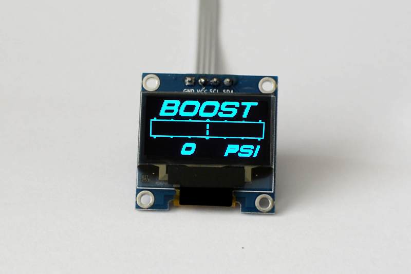 OLED digital single boost gauge - high pressure 60 PSI / 4 BAR