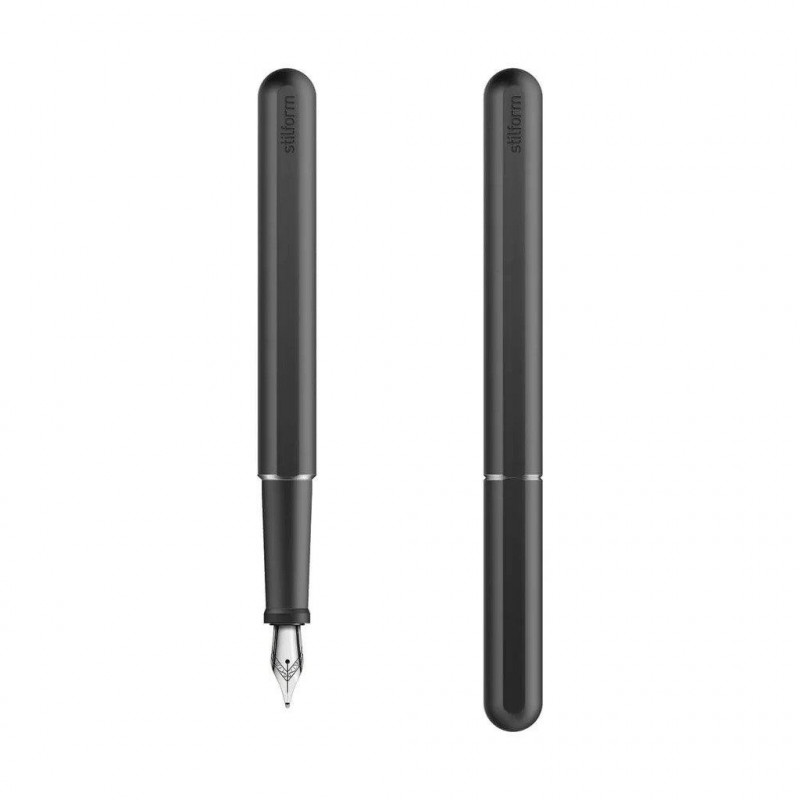 Stilform Aluminium fountain pen Warp Black