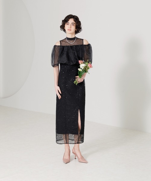 Leja（レジャ） ドレス 「LEJA」2WAYオフショルダーパフスリーブ