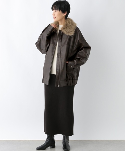 LEPSIM（レプシィム） ブルゾン アウター 2WAYフェイクレザーブルゾン