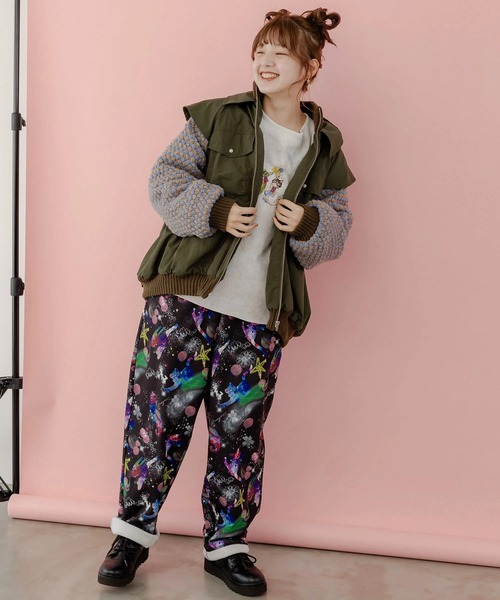 ScoLar（スカラー） パンツ 総柄裏起毛PT レディース : ZOZOTOWN Yahoo