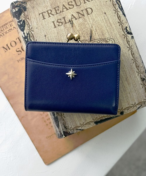 An+u 財布 「An＋u」W Starスタッズガマグチミドルウォレット