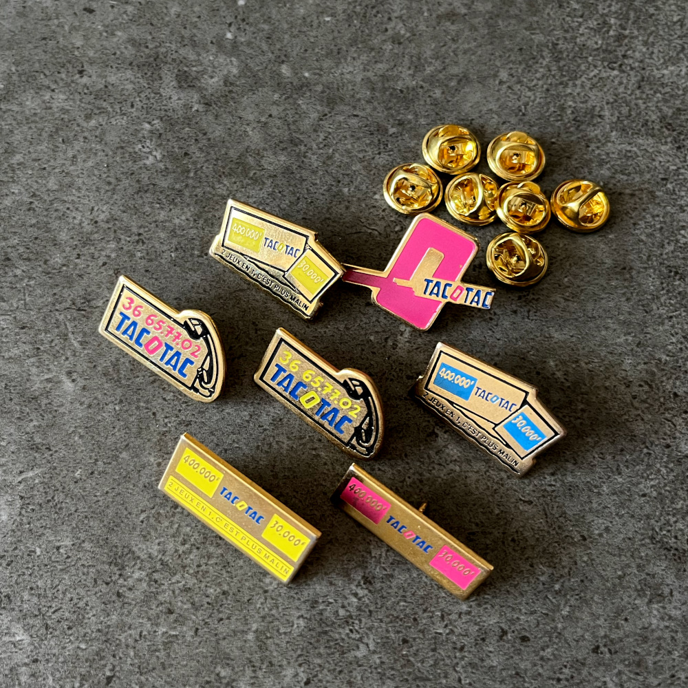 7個セット フランス ヴィンテージ ピンバッジ TACOTAC collection
