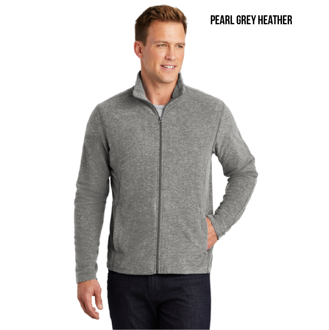 F235 Port Authority® Heather Microfleece Full-Zip Jacket – adstreet