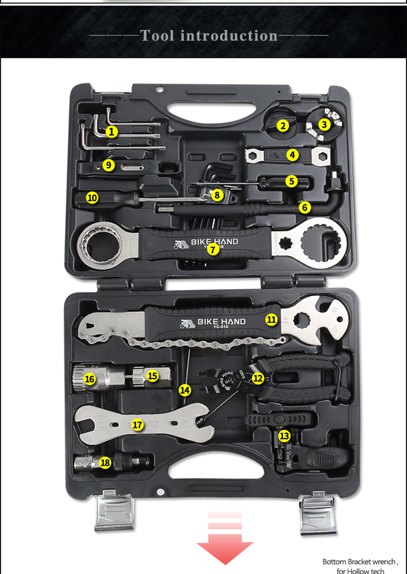 Bike Hand Multifunctional Bicycle Repair Tool Kits YC-721