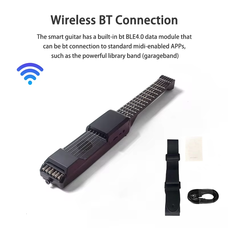 ポータブルスマートポケットギター,7〜12フレット,多機能ロック