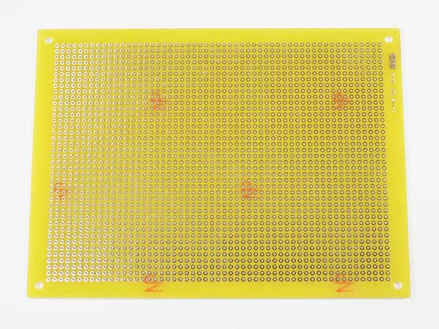 片面ガラス・ユニバーサル基板Aタイプ2.54mmピッチ(155×114mm): 基板