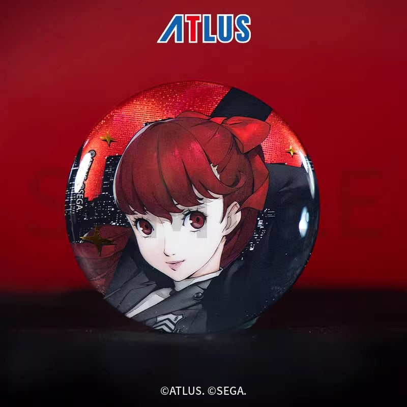 割引 【】バッジ・ピンズ 新島真 メタル風缶バッチ2個セット 「楽天