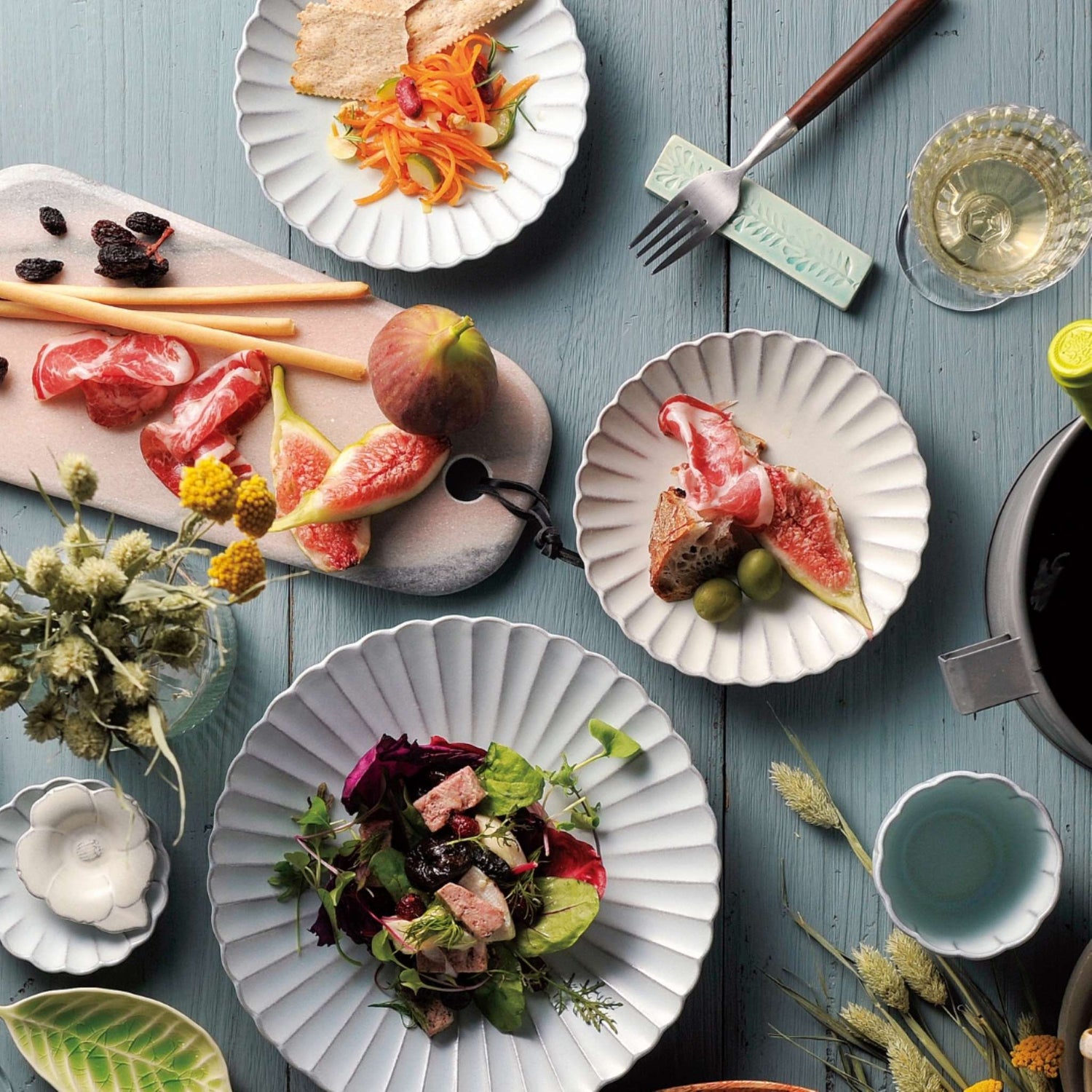 花 皿L 23cm | aito製作所 | 美濃焼・瀬戸焼を中心とした和食器専門店