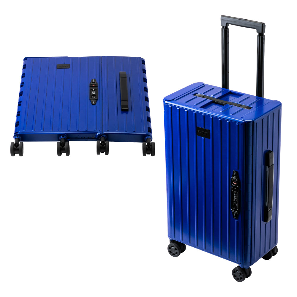 &.FLAT（アンドフラット）｜折り畳みキャリーケース - メタリック