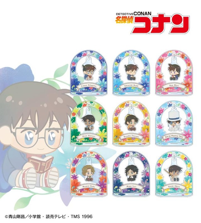 名探偵コナン 工藤新一 服部平次 アクリルスタンド 缶バッジ トムス 名