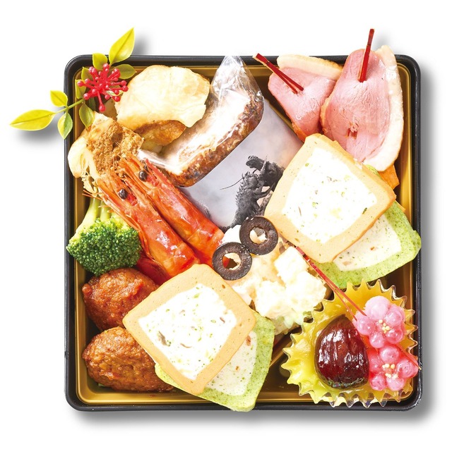 ゴジラおせち2026」登場！ ゴジラの足跡ドーン！モスラも舞う!? DX版に