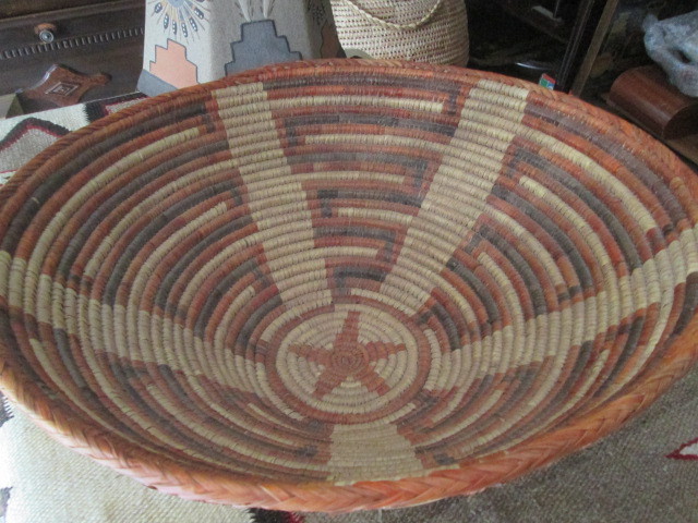 □very old(大）ネイティブアメリカン Vintageバスケット インディアン