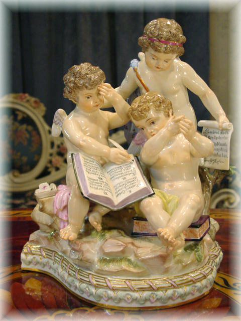 オーストリアビミエ工房アンティークフィギュア入りグラス