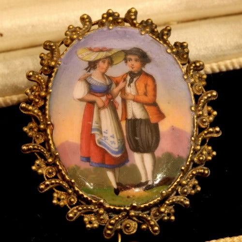 スイスエナメルブローチ – 銀座アンティーク・アイ