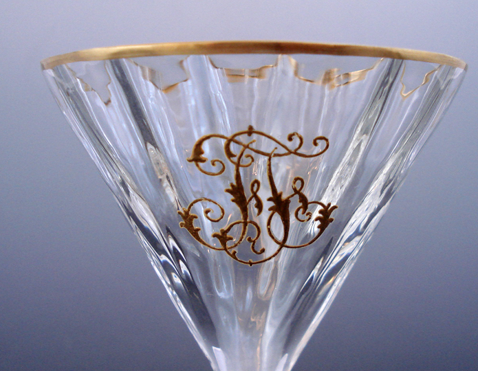 ◇216◇【希少】ドームナンシー DAUM NANCY 金彩縁ガラスカップ ◇216