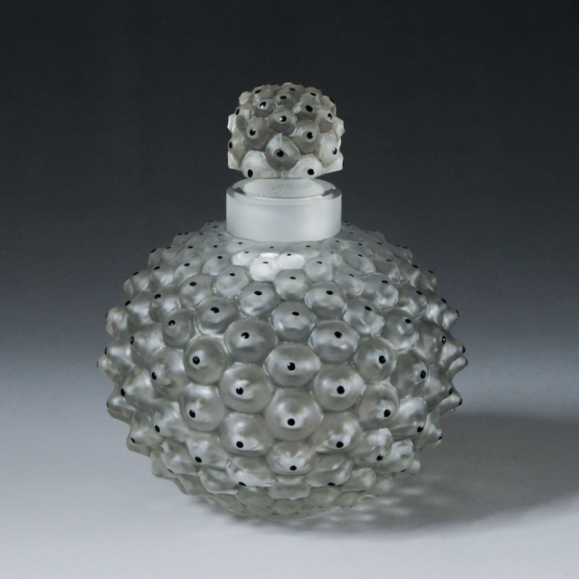 生活に洗練を☆ラリック ダンピエール 花瓶 雀葡萄紋フロストガラス