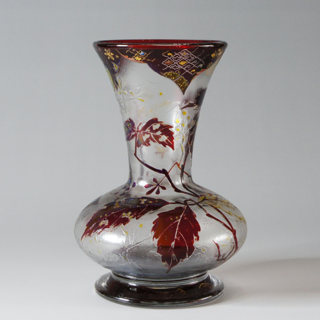 アンティーク エミール ガレ 花瓶 エミールガレ オリジナル アール