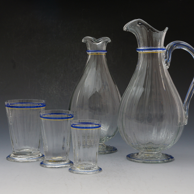 Daum ドーム フランス製 ガラスの置物 ブルー Daum ドーム フランス製