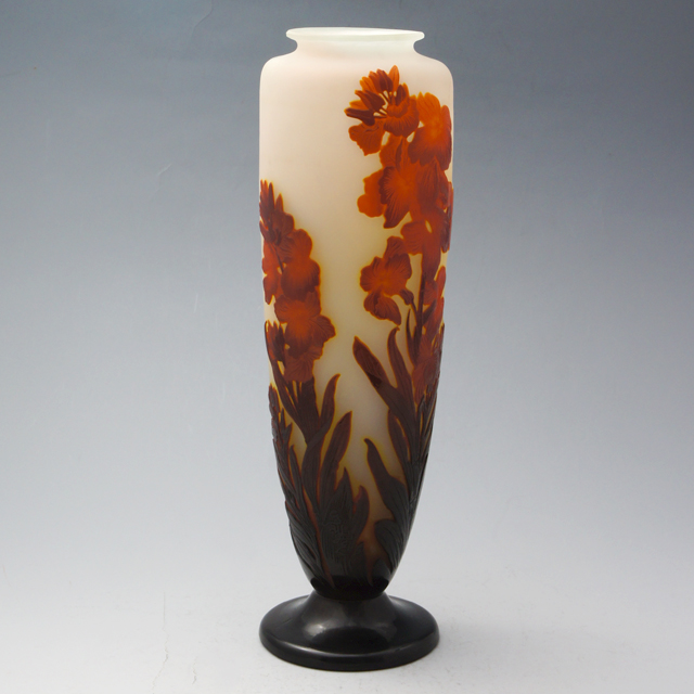アンティーク】エミール・ガレ Émile Gallé『トケイソウ』花瓶