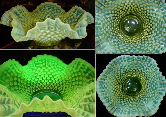 アメリカ製 フェントン社 ホブネイルガラスナッピーボウル レアカラー