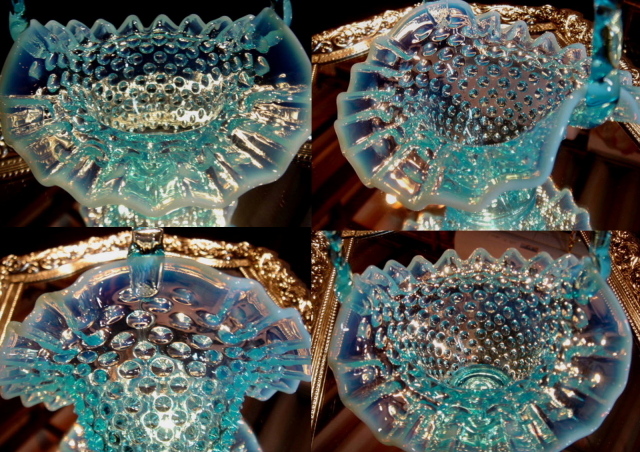 オールドフェントン コンポート レア ガラス FENTON FENTON OLD & RARE