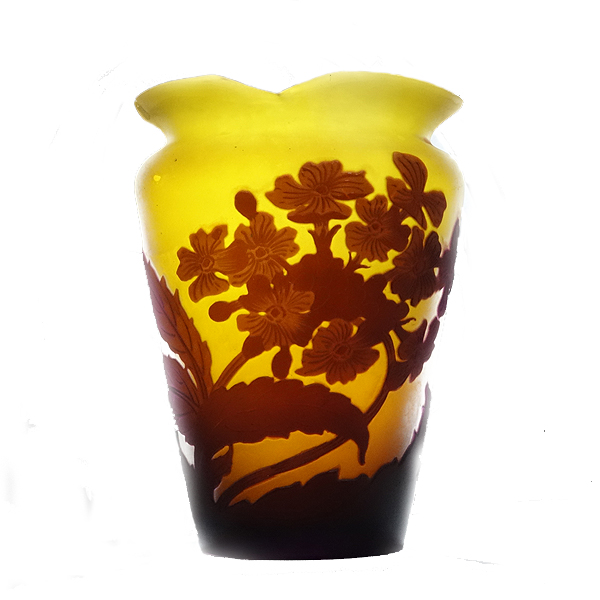 アンティーク】エミール・ガレ Émile Gallé『トケイソウ』花瓶