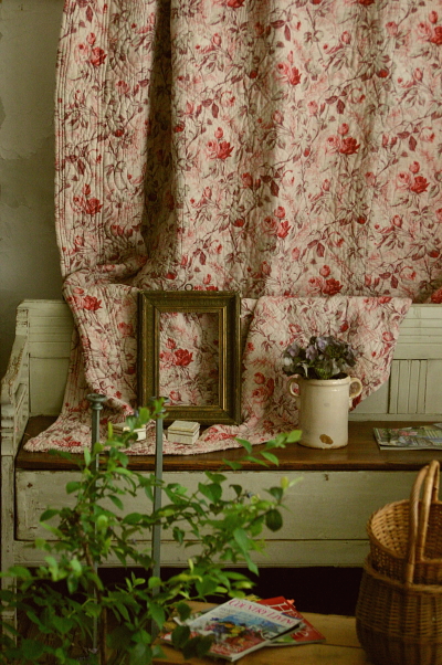 アンティークコットンレースカーテン フランス 【Antiques Truffle