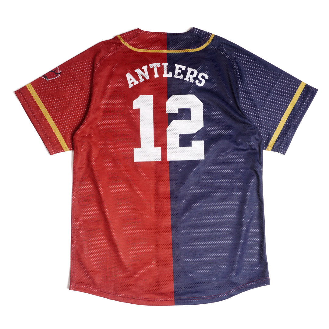 鹿島アントラーズ ベースボールシャツ XL ネイビー 鹿島アントラーズ