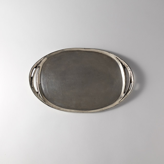 RODD】ギャラリートレー オーバル型 47cm 【シルバープレート】 大盤