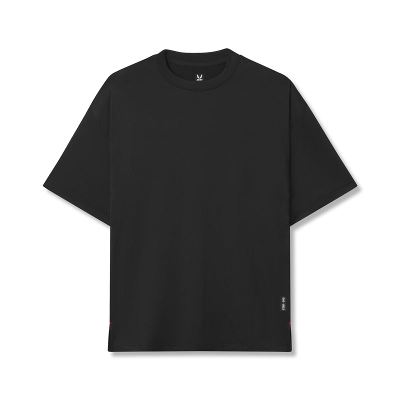 0822. AeroSilver® Oversized Tee - Black – ASRV