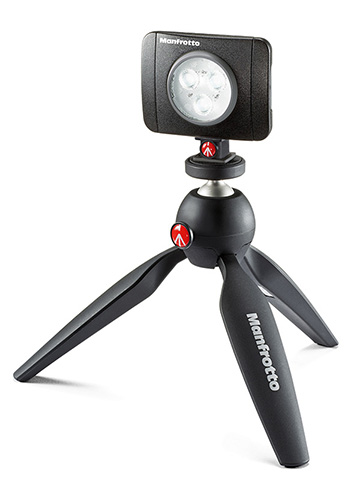 マンフロット、ミニ三脚「PIXI」とLEDライトのセット - デジカメ Watch
