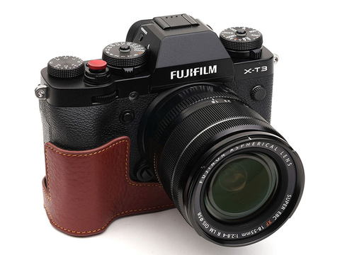 X-T3 / X-T2両対応のレザー製ハーフボディケース - デジカメ Watch