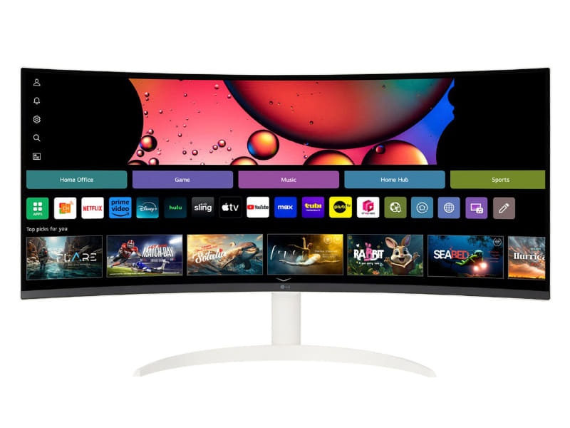 LG、動画編集にも映画視聴にも適した34型湾曲スマートモニター