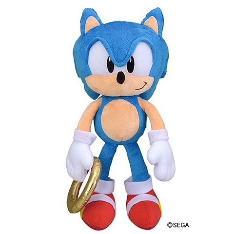 かばんにも付けられる「クラシックソニック」のぬいぐるみが発売決定