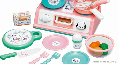 サンリオキャラクターズのままごと玩具「キッチンセット」＆「ティー