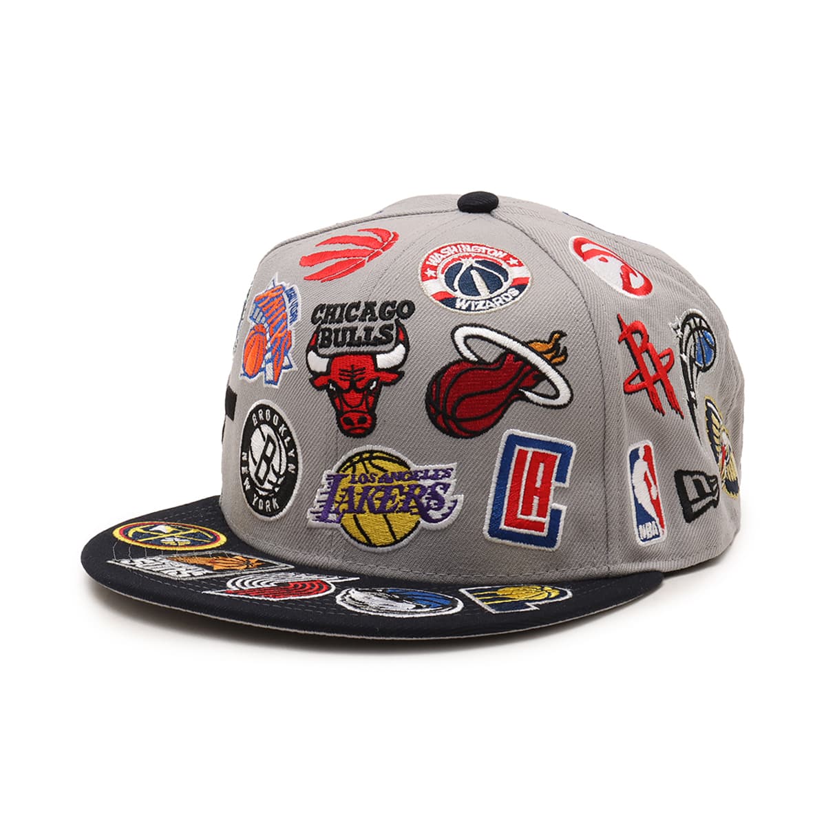NEW ERA 9FIFTY Team Logo Allover NBA NVY NAVY （ニューエラ ナイン